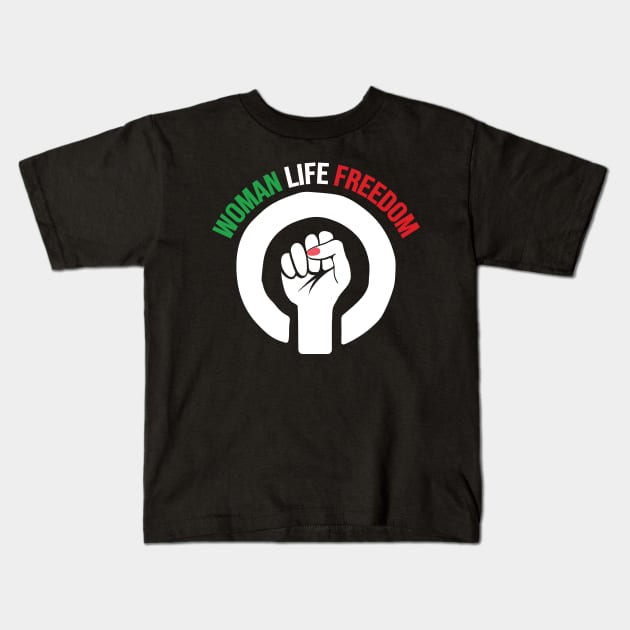 Woman Life Freedom Kids T-Shirt by kim.id